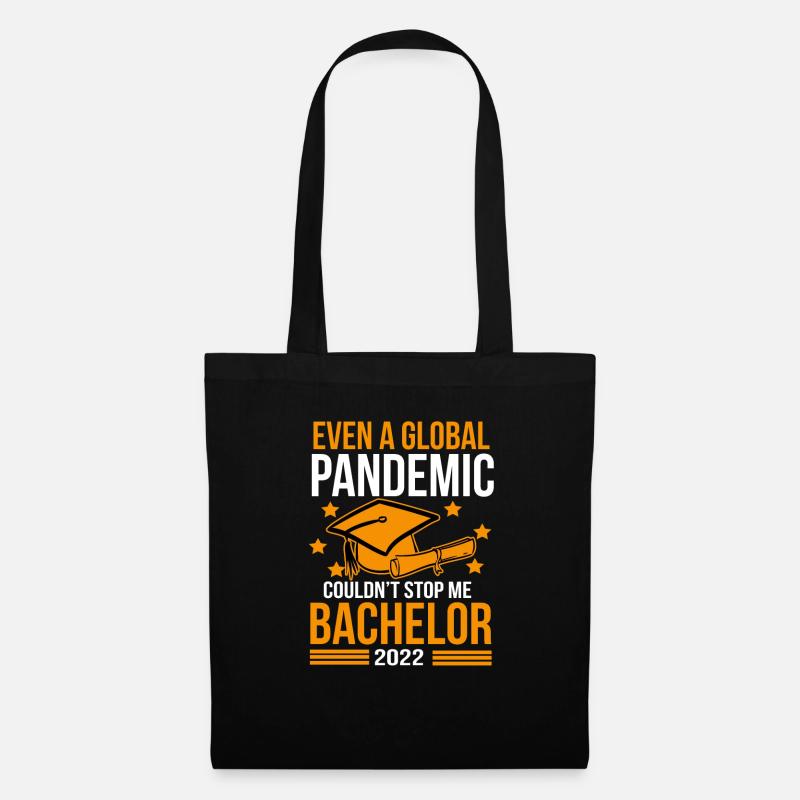 Bachelor 2022 Pandemic -Funny Slogan Graduation - Stoffbeutel - Schwarz