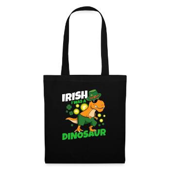 Irlandais J’étais un dinosaure Dino St Patricks Day Toddle - Sac en tissu - noir - Devant