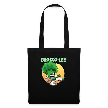 Brocco-Lee Karate Brokkoli Veganer Vegetarier - Stoffbeutel - Schwarz - Vorne