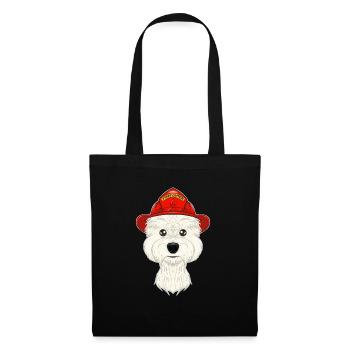Firefighter West Highland Terrier Canine I - Tote Bag - black - Front