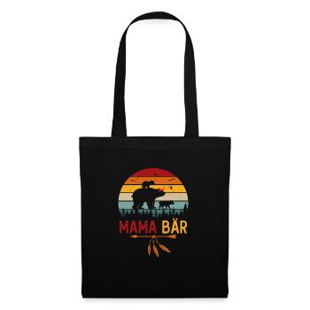 MamaBär - Stoffbeutel - Schwarz - Vorne