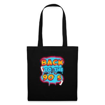 Retour à la fête rétro des années 90 90er Jahre - Sac en tissu - noir - Devant