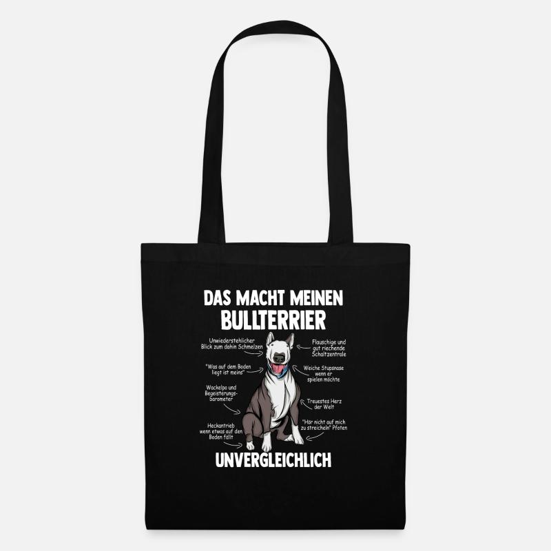 Bullterrier - Stoffbeutel - Schwarz
