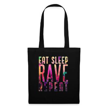 EAT SLEEP RAVE REPEAT T-Shirt Raver - Sac en tissu - noir - Devant