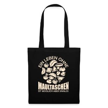 Maultaschen Schwabe - Stoffbeutel - Schwarz - Vorne