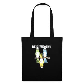 Budgerigar Bird Bat Fairy Tale Be Different - Tote Bag - black - Front