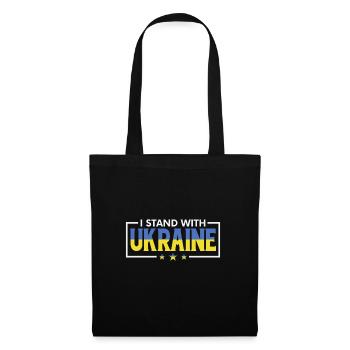 I stand with Ukraine Solidarity with Ukraine - Tote Bag - black - Front