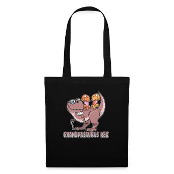 Grandpasaurus Grandpa T-Rex Dinosaur Dino - Stoffbeutel - Schwarz - Vorne