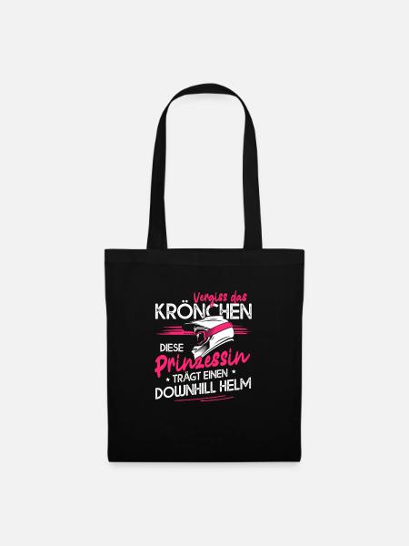 Vergiss Das Krönchen Prinzessin Downhill Helm - Stoffbeutel - Schwarz