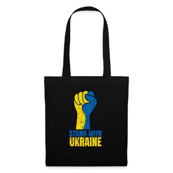 Stand avec Ukraine Vintage Ukraine Flag - Sac en tissu - noir - Devant