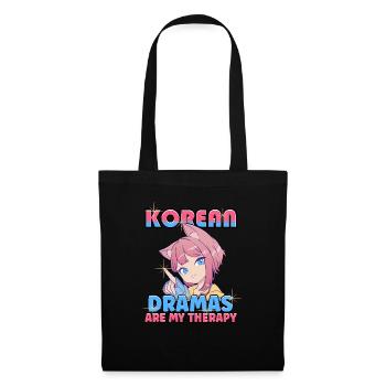 Les drames coréens sont ma thérapie K-Drama K-Pop - Sac en tissu - noir - Devant