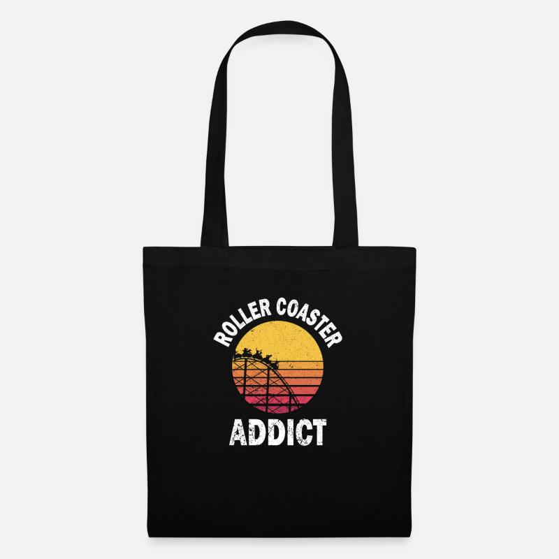 Roller Coaster Amusement Park Cadeau - Sac en tissu - noir