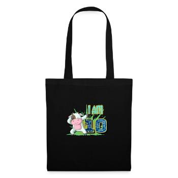10th Birthday Dabbing Cow - Tote Bag - black - Front