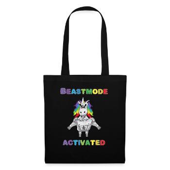 Unicorn Bodybuilder Beastmode Gym - Tote Bag - black - Front