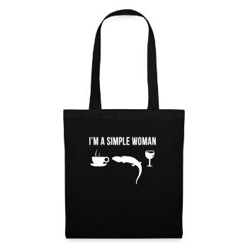 Lustig Blauzungenskink Eidechse Haustier Reptil - Stoffbeutel - Schwarz - Vorne