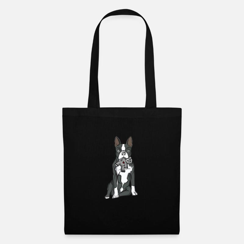 Boston Terrier - Stoffbeutel - Schwarz