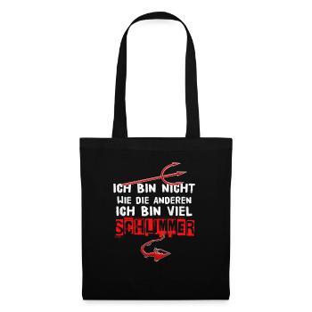 Lustiger Spruch Teufelin Teufel geschenk - Stoffbeutel - Schwarz - Vorne
