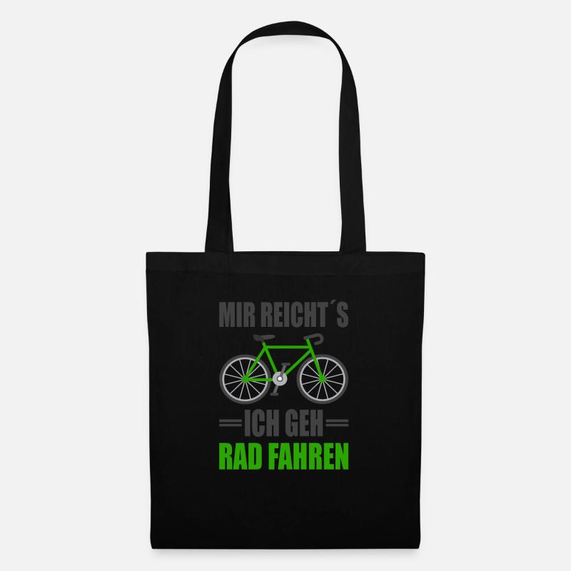 Fahrrad Geschenk lustiger Spruch hobby - Stoffbeutel - Schwarz