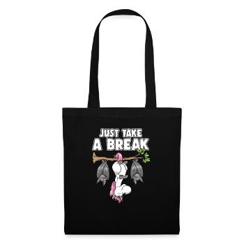 Just Take A Break Unicorn Bat - Tote Bag - black - Front