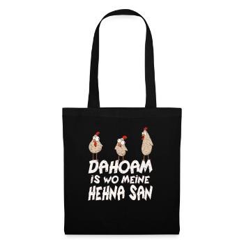 Bayrisch Hehna bauer huhn - Stoffbeutel - Schwarz - Vorne