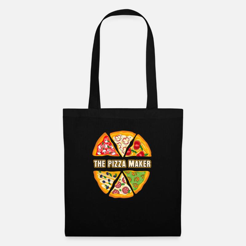 Der Pizzabäcker Pizza - Stoffbeutel - Schwarz