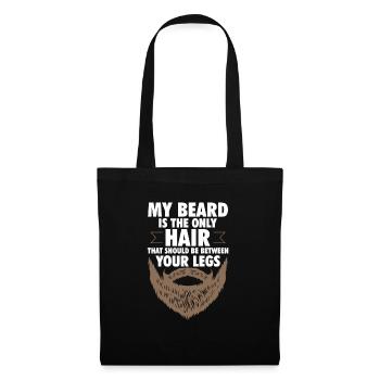 Ma barbe est le seul cheveu qui devrait être entre - Sac en tissu - noir - Devant