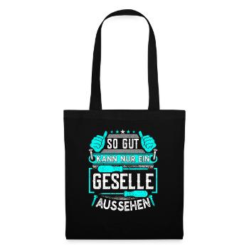 Geselle Bestandende Ausbildung - Stoffbeutel - Schwarz - Vorne