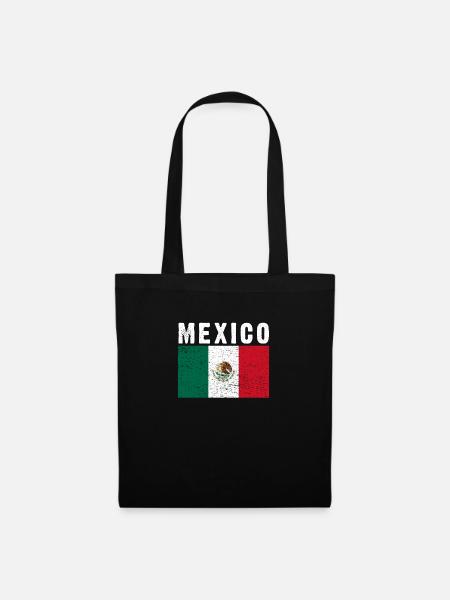 Mexikaner Mexiko Flagge Mexikanisch Wurzeln Land - Stoffbeutel - Schwarz