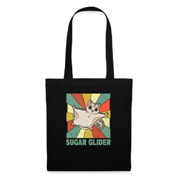 Australisches Sugar Glider Design für einen Sugar - Stoffbeutel - Schwarz - Vorne