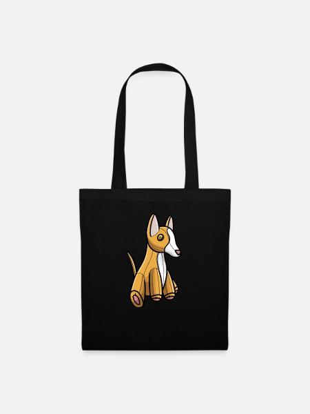 Podenco Ibicenco Kuscheltier Hund - Stoffbeutel - Schwarz