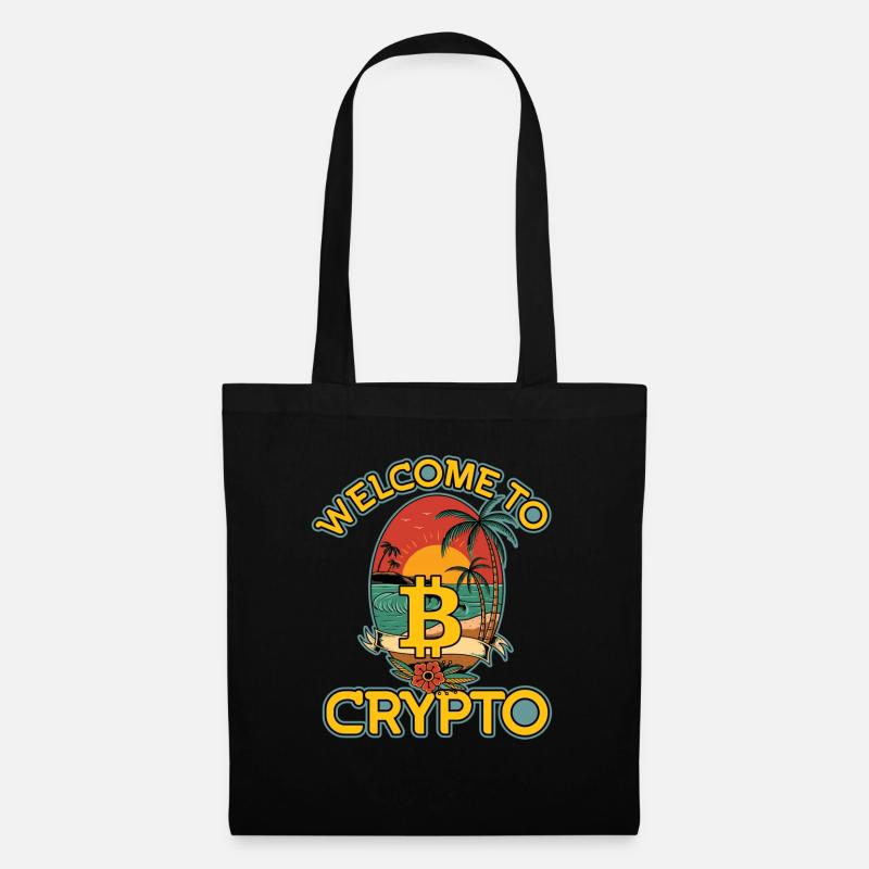 Willkommen bei Krypto, Bitcoin Sommer - Stoffbeutel - Schwarz