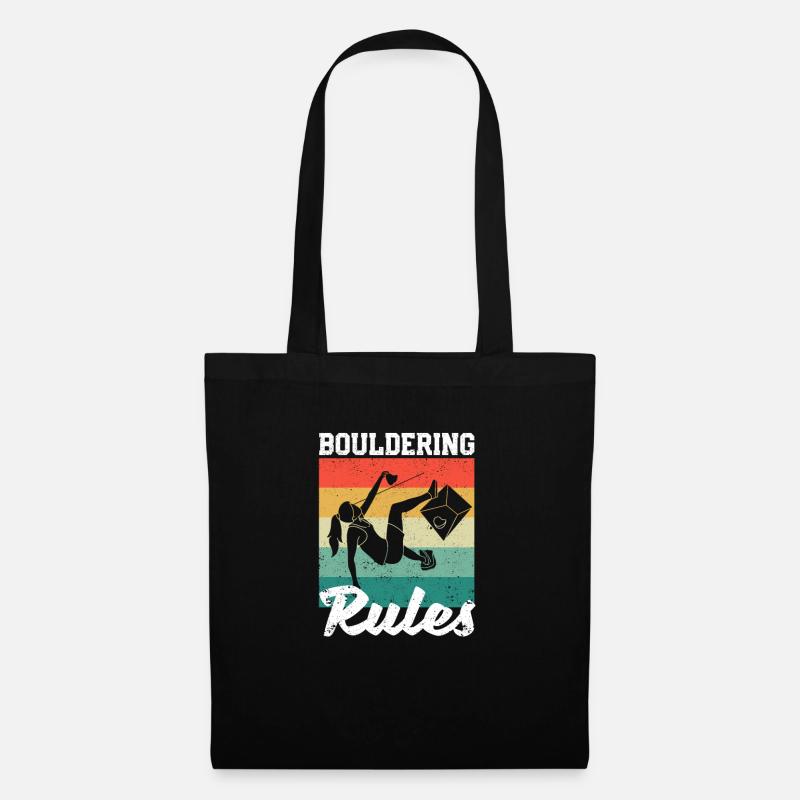 Mountaineers Boulder Rock Boulderer Boulderers Boulder rules - Tote Bag - black