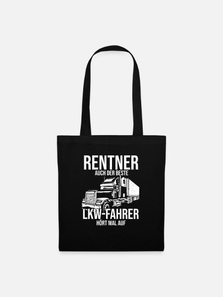 Kraftfahrer Rente Fernfahrer Opa LKW-Fahrer Rentne - Stoffbeutel - Schwarz