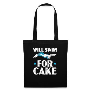 Will Swim For Cake Swimming Coach Swimmer - Tote Bag - black - Front