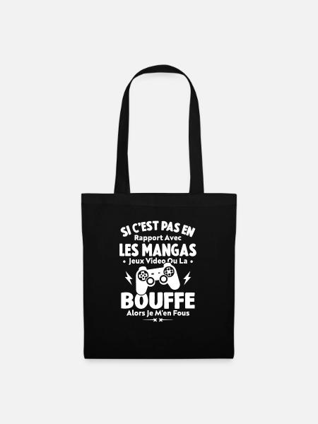 Si C'est Pas En Rapport Avec Les Mangas Jeux Vidéo - Sac en tissu - noir