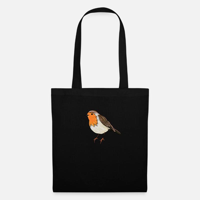 Rotkehlchen Vogel des Jahres Rotkehlchen - Stoffbeutel - Schwarz