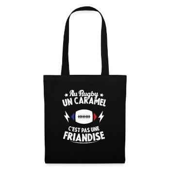 Au Rugby Un Caramel C'est Pas Une Friandise - Sac en tissu - noir - Devant