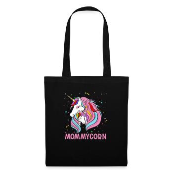 Mamacorn Mommy Daughter Unicorns - Stoffbeutel - Schwarz - Vorne