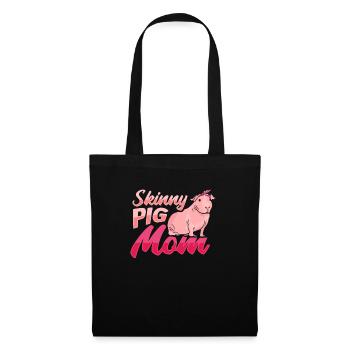 Cochon maigre avec Bandana Cochon d’Inde Mère - Sac en tissu - noir - Devant