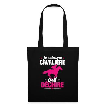 Je Suis Une Cavalière Qui Déchire Cadeau - Sac en tissu - noir - Devant