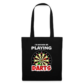 Dart Darts Dartspieler Dartscheibe darten - Stoffbeutel - Schwarz - Vorne