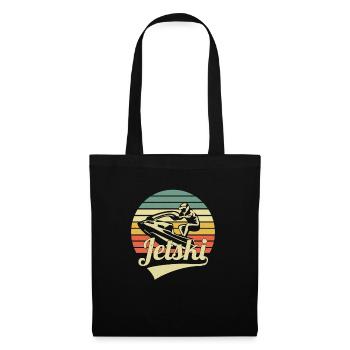 Jet Ski Retro Vintage Sunset Water Scooter Jet Ski - Stoffbeutel - Schwarz - Vorne