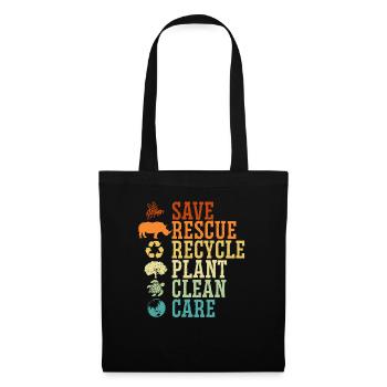 Environnementaliste Nature Recyclage Fête de la Terre mère - Sac en tissu - noir - Devant