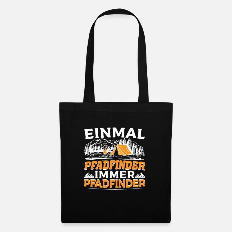 Einmal Pfadfinder Immer Pfadfinder - Stoffbeutel - Schwarz
