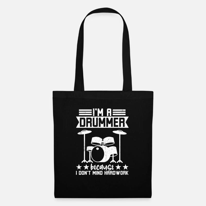 I'm a drummer Hard work - Tote Bag - black