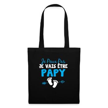 Je peux pas je vais être papy Cadeau Grand-père - Sac en tissu - noir - Devant