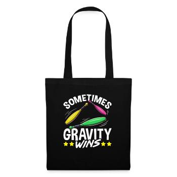 Jongleur parfois la gravité gagne la jonglerie - Sac en tissu - noir - Devant