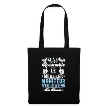 Le meilleur moniteur d'équitation du monde - Sac en tissu - noir - Devant