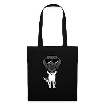 Large Münsterland Dog Emoticon - Tote Bag - black - Front