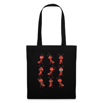 Fire ant Emoticon - Tote Bag - black - Front